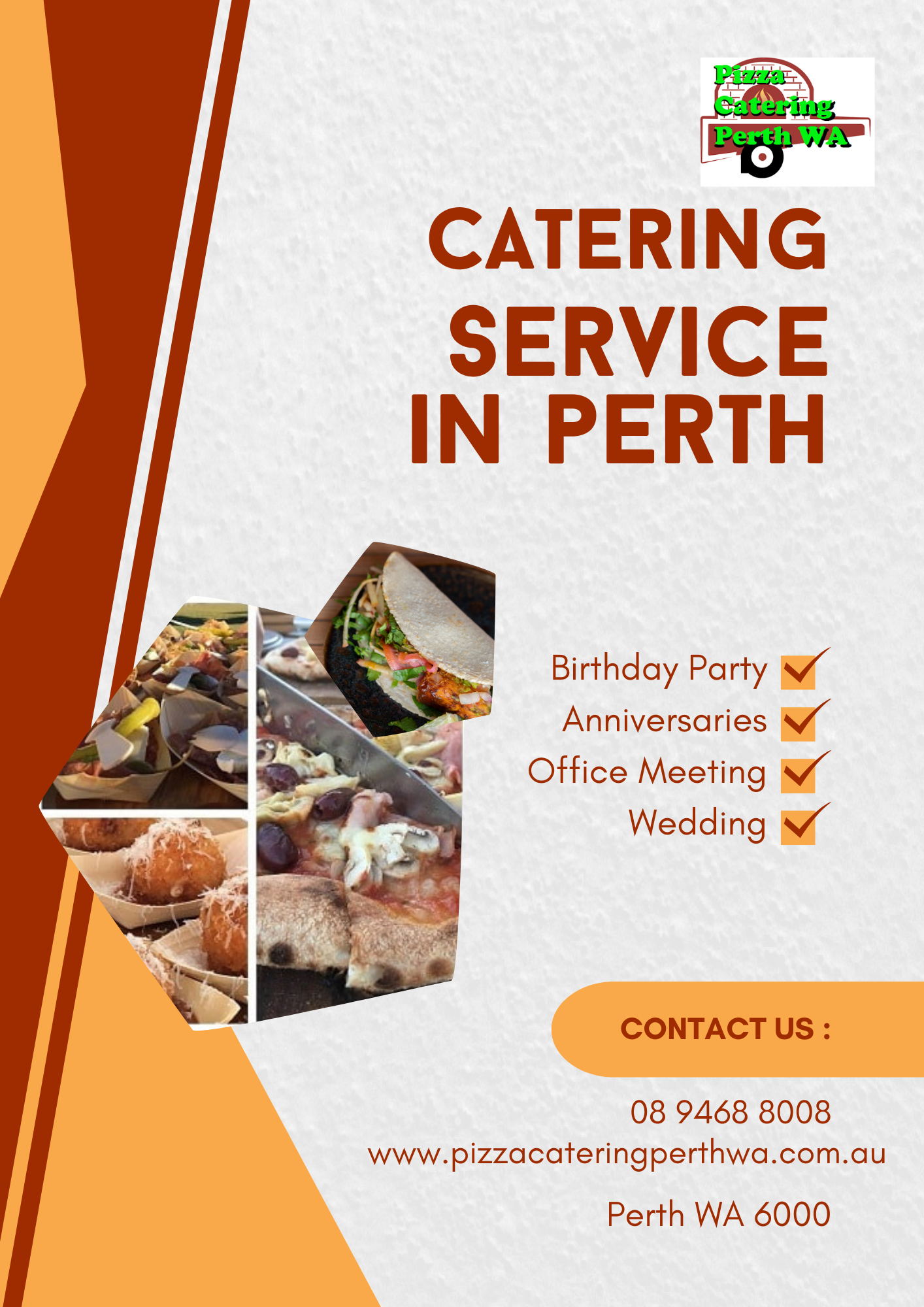 pizza catering service in Perth