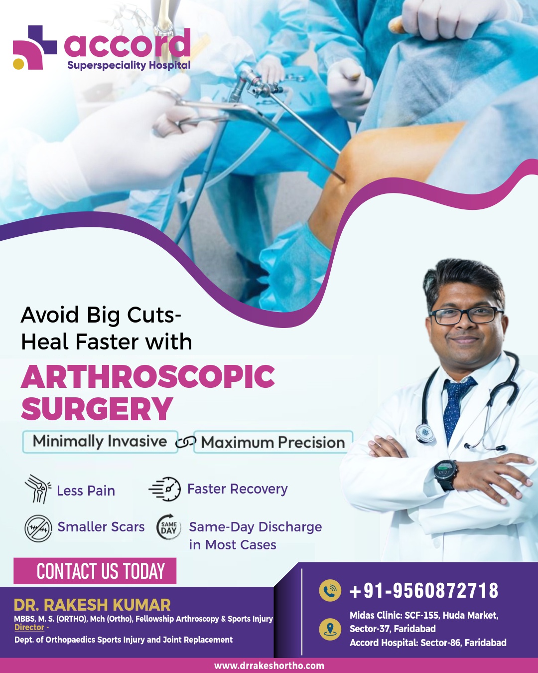 Arthroscopic surgeon in Faridabad