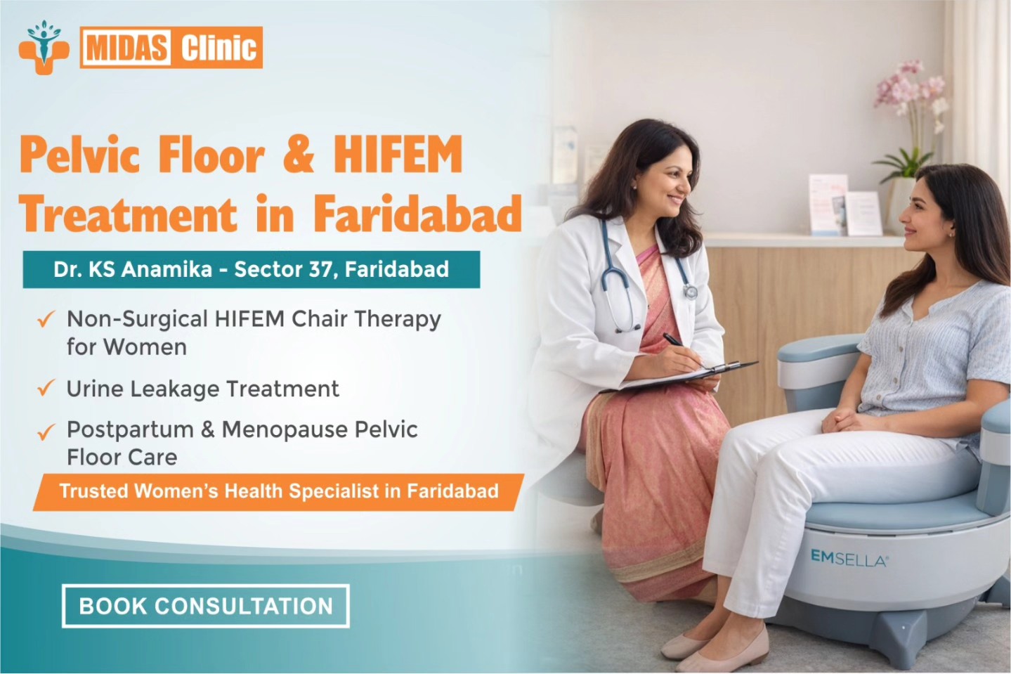Pelvic Floor & HIFEM Treatment in Faridabad