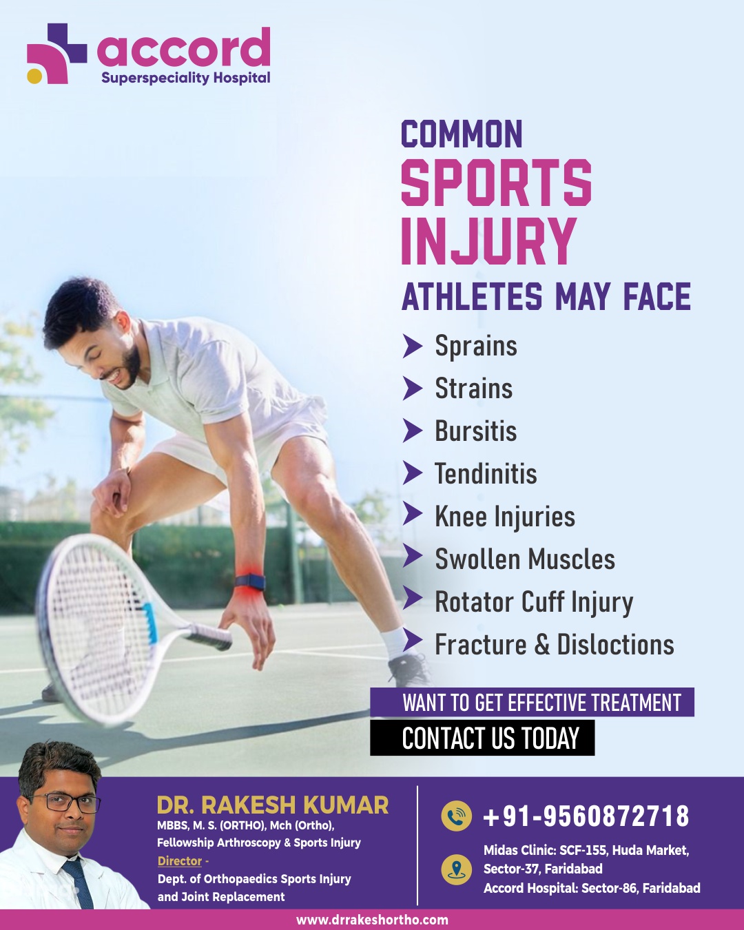 Sports Injury Treatment in Faridabad