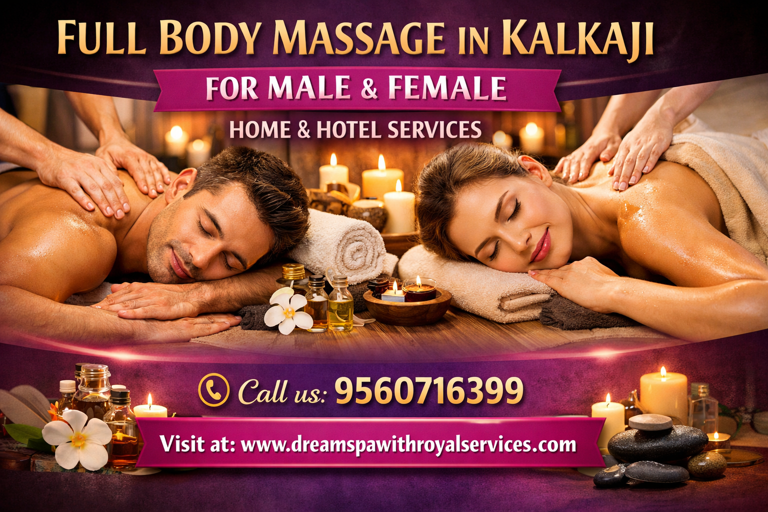 Full body massage services in Kalkaji