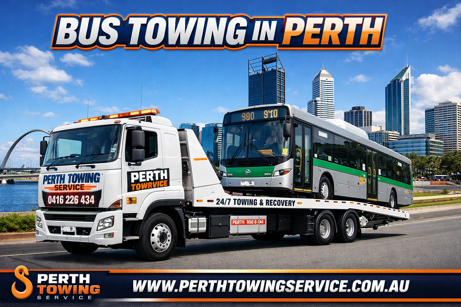 Bus towing service in Perth