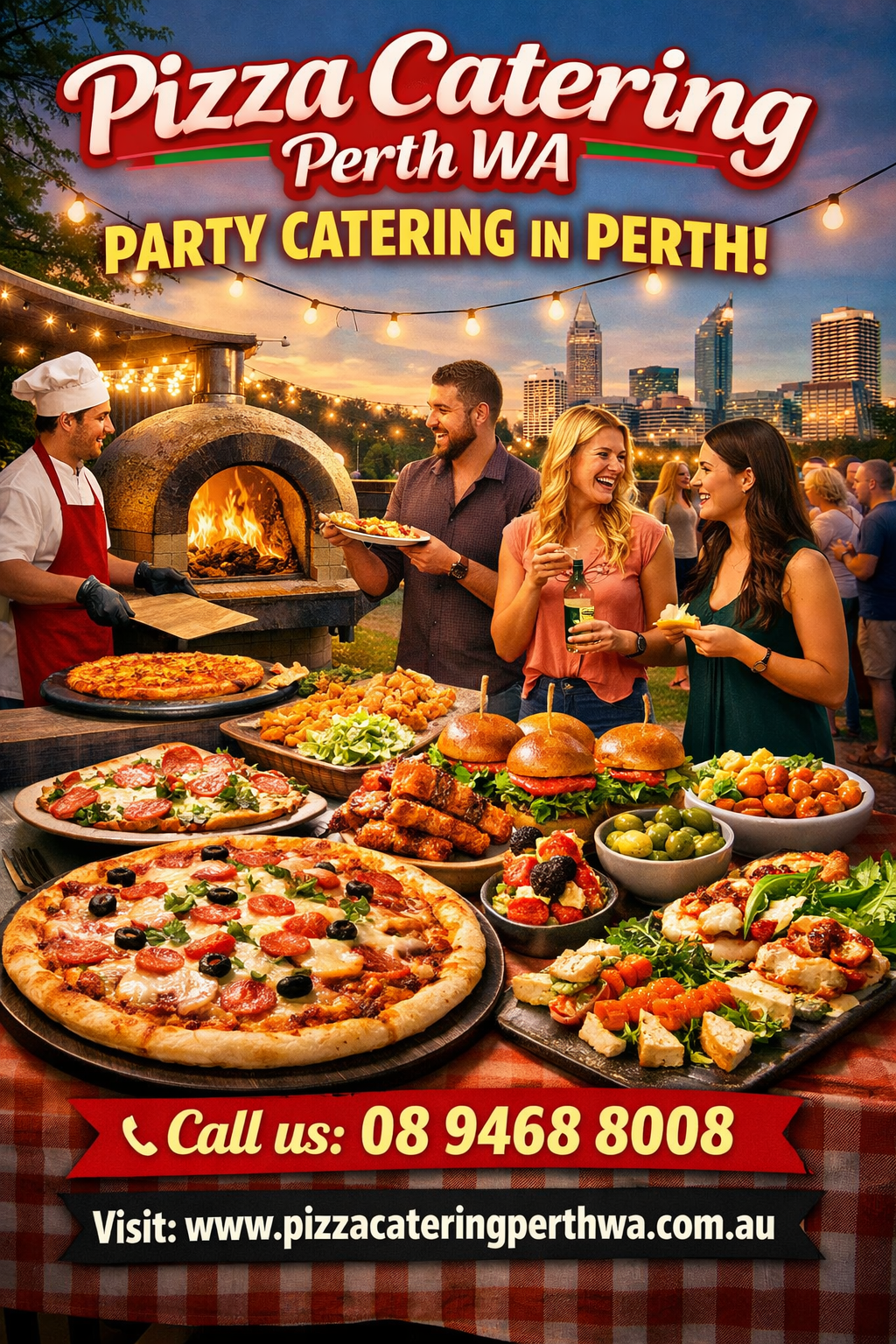 Pizza party catering in Perth