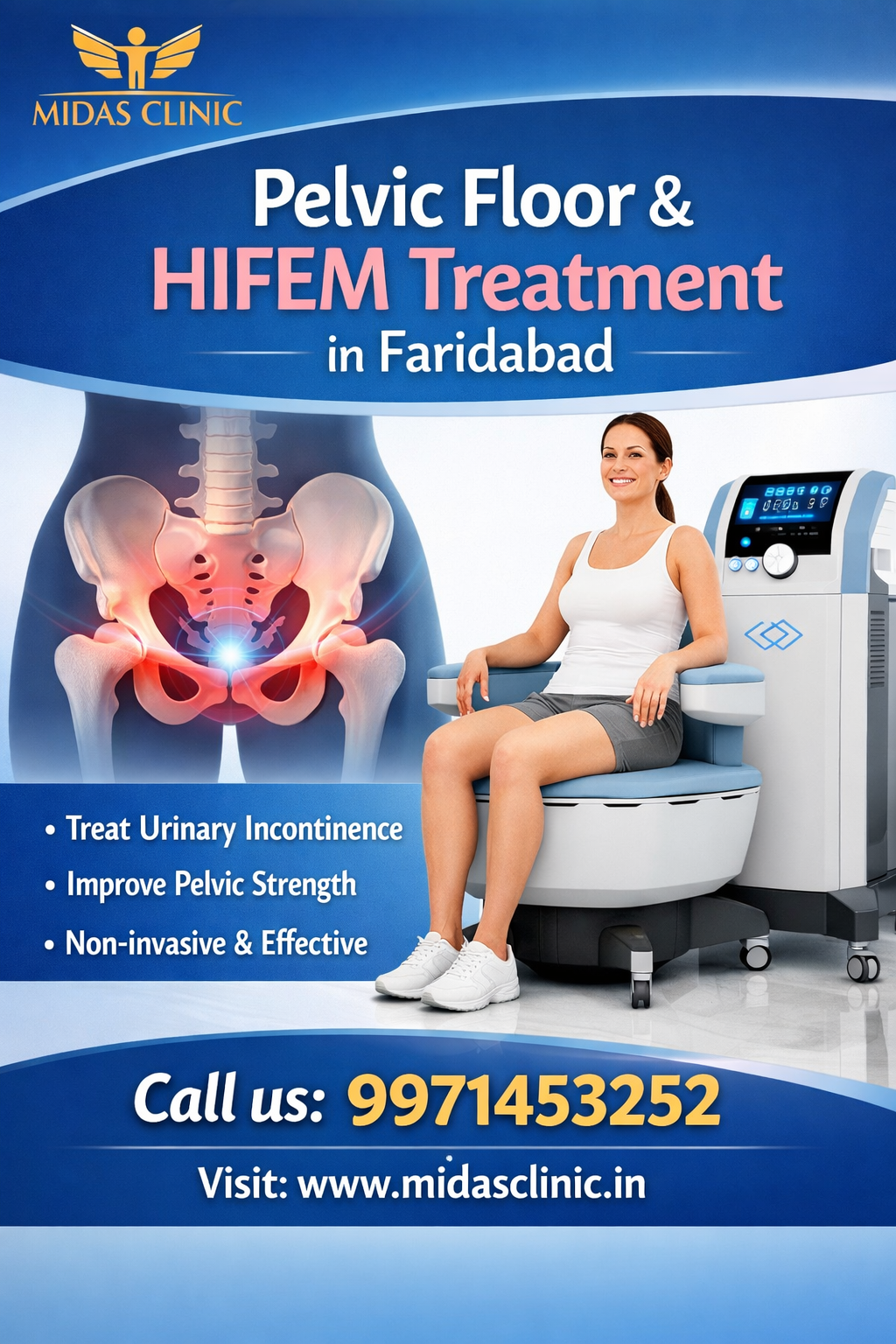 Pelvic floor and HIFEM treatment in Faridabad