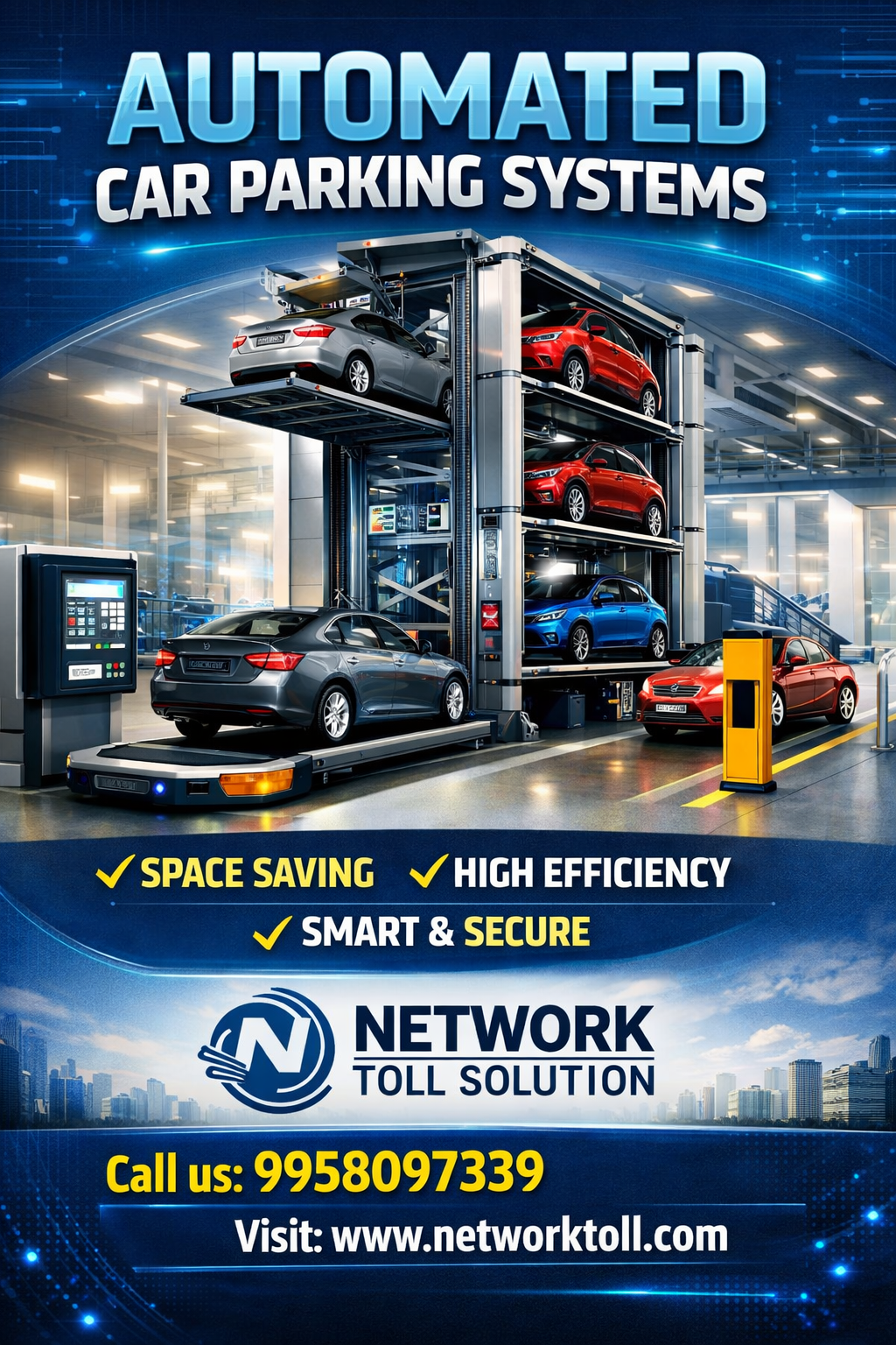 Automated car parking system in action