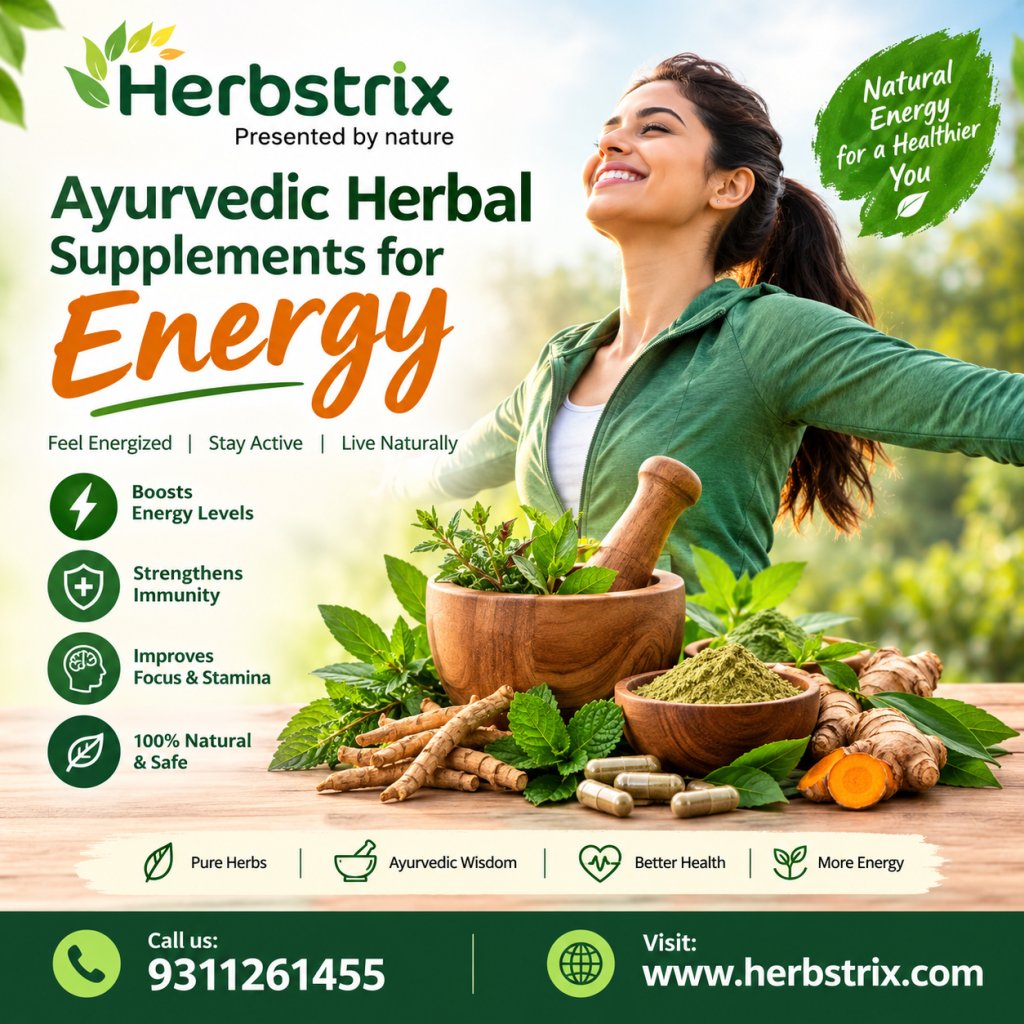 Top Ayurvedic Herbal Supplements for Energy, Stamina & Active Living